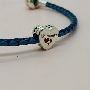 Grandma Heart Charm S925 Sterling Silver